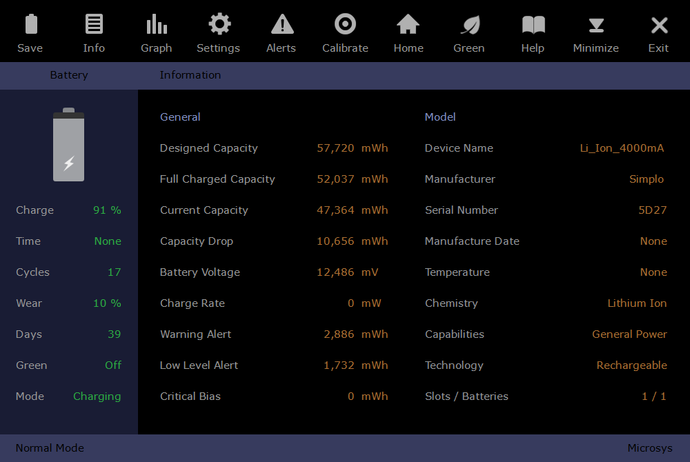 Microsys Smarter Battery Full Preactivated